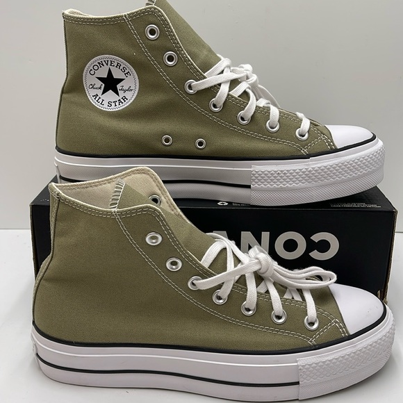 Converse WMNS CTAS LIFT HI
MOSSY SLOTH/WHITE/BLACK A07571F Platforms Sneakers - Picture 4 of 16
